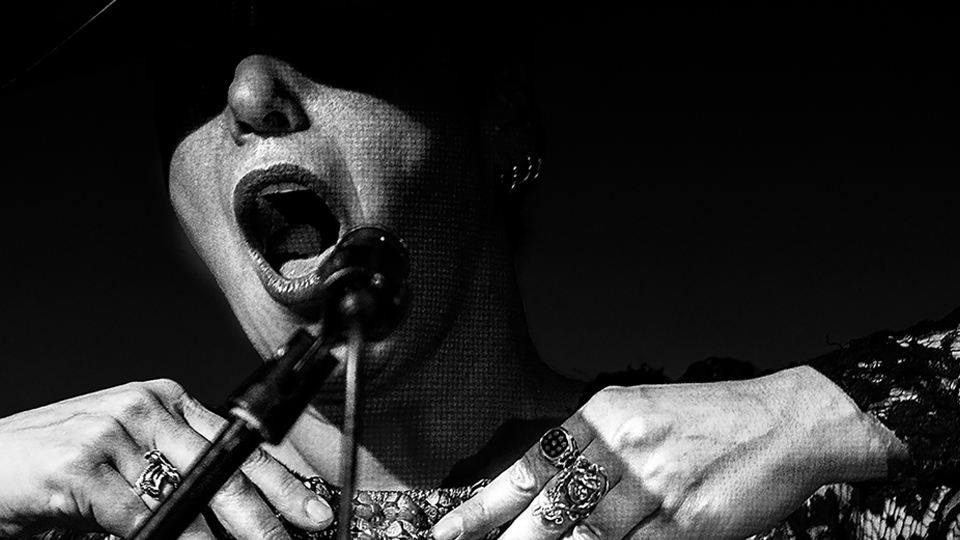 Sharon Gal performing, a New Voices participant